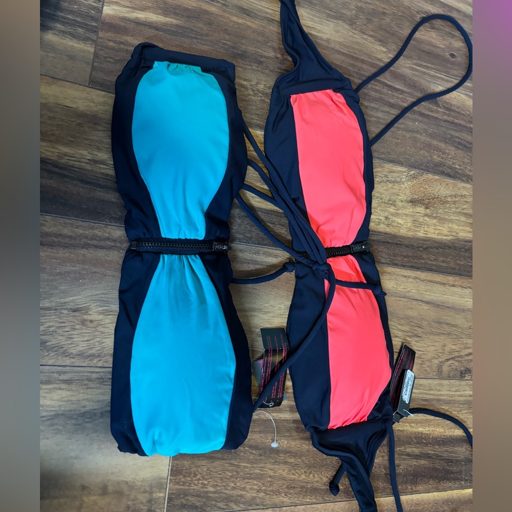NWT bikini tops. Size large bottom